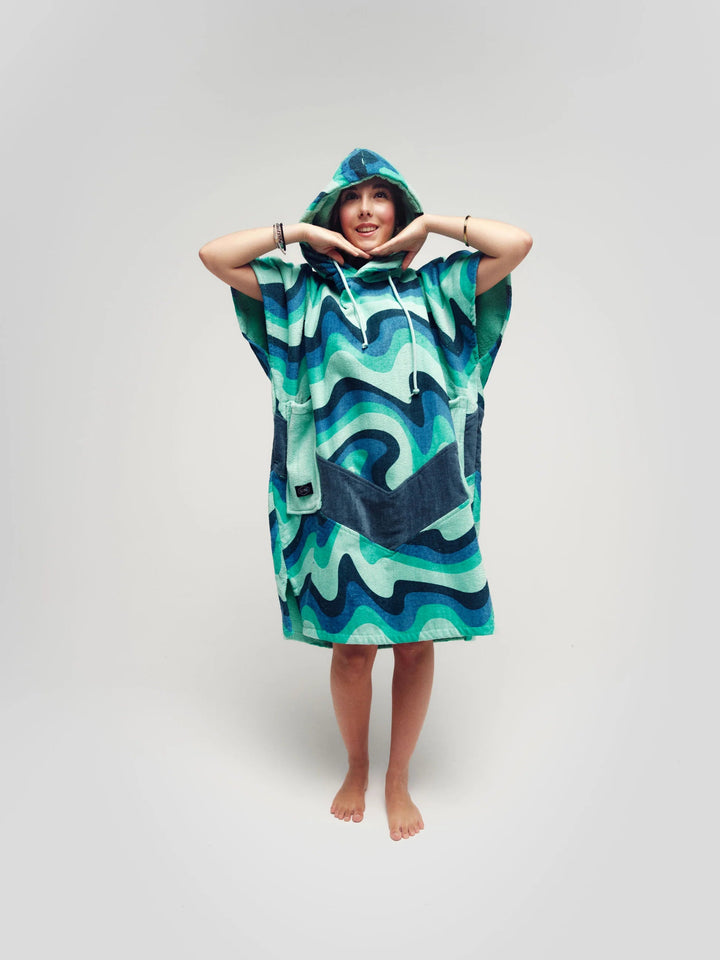 Accessories ALL - IN Beach Crew V Poncho Berlin Blue