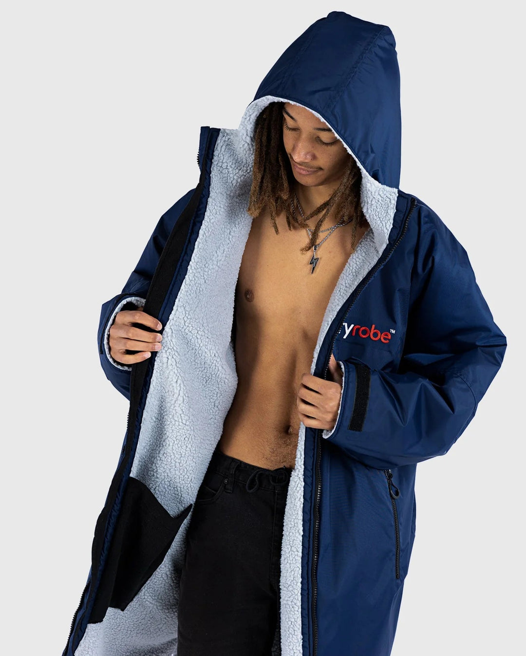 dryrobe Advance Long Sleeve Navy Grey