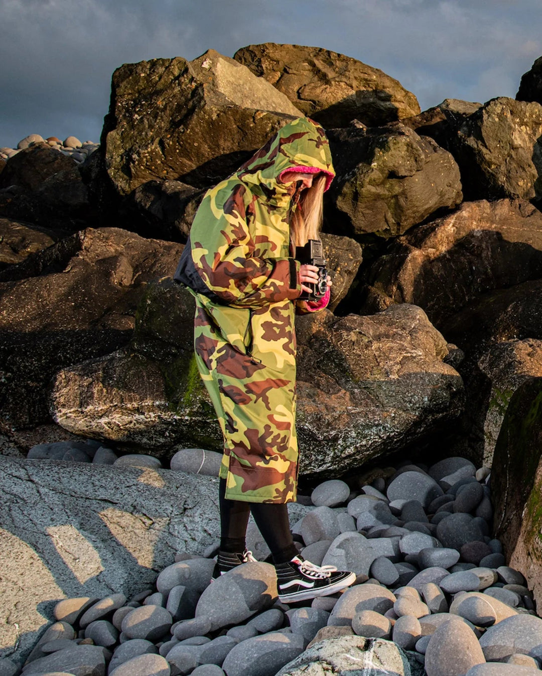 dryrobe Remix Camouflage pink black