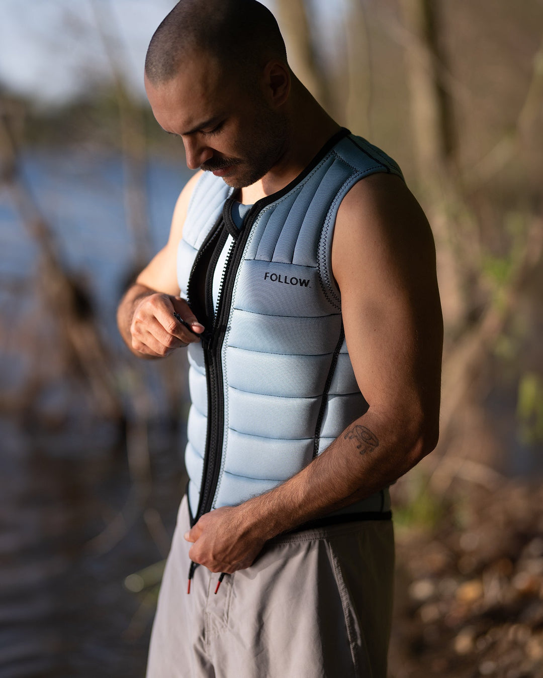 Wetsuit & Protection FOLLOW Total Impact mens light blue