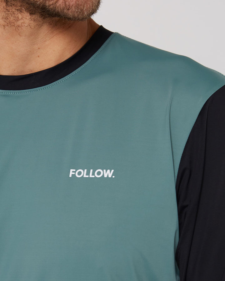 Wetsuit & Protection FOLLOW Water Raglan 3/4 Tee black/olive