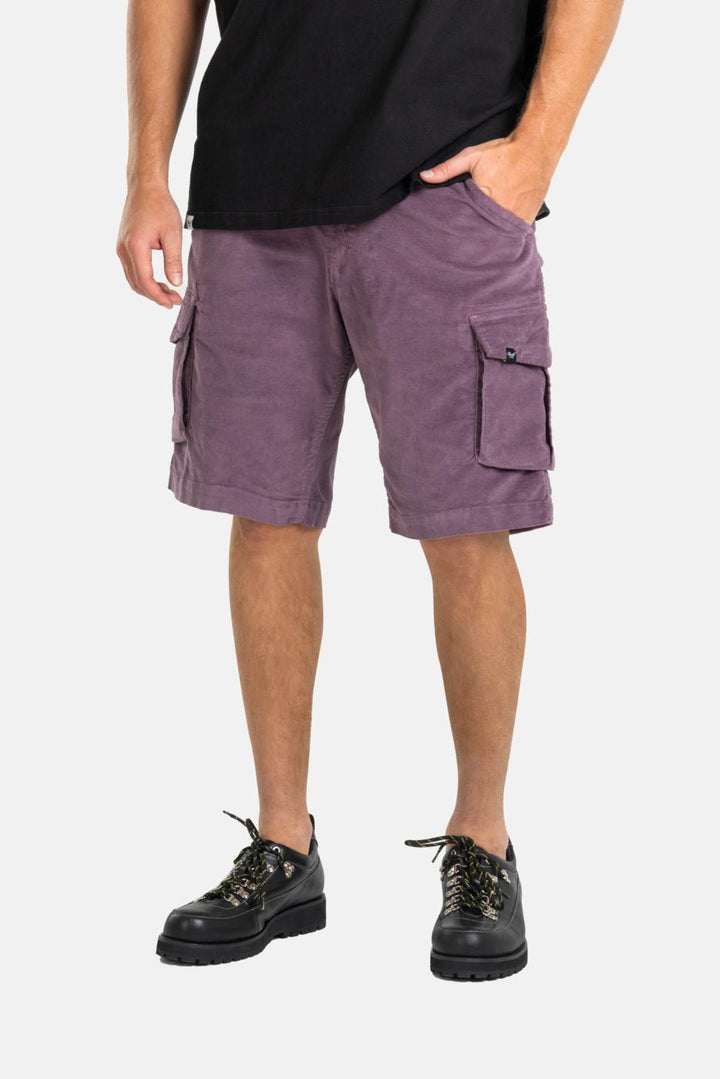 Fashion REELL City Cargo Short Baby Cord Purple