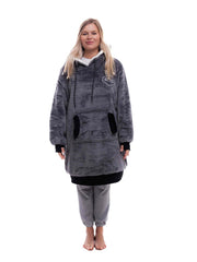 Accessories ALL-IN Plaid Poncho 100% Recycled charcoal