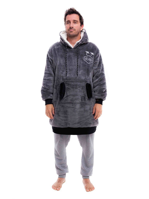 Accessories ALL-IN Plaid Poncho 100% Recycled charcoal