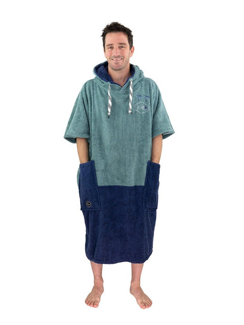 Accessories ALL-IN V Poncho organic dark blue green/navy