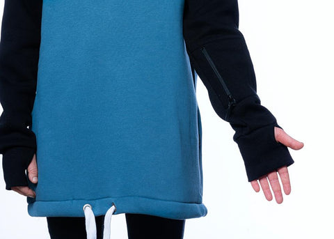 Fashion bro! chill n’shred hoodie (slate blue/black)