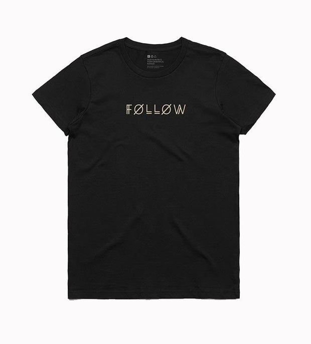 Fashion FOLLOW Girls Rep Tee black